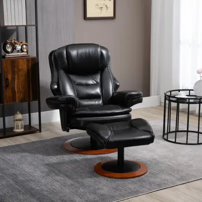 Fåtölj Ergonomisk Svart Brun Konstläder och Vila