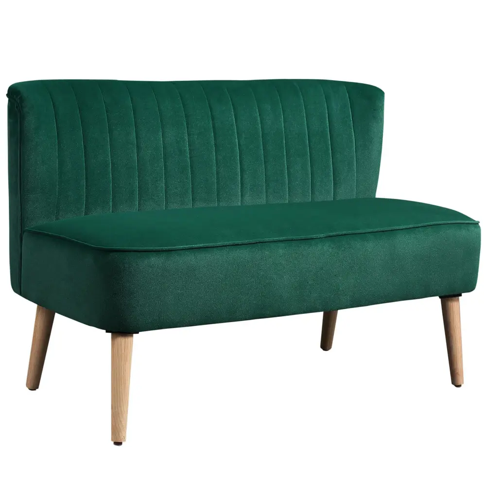 Soffa Retro Design 2-sits Soffa Träben 117cm x 56,5cm x