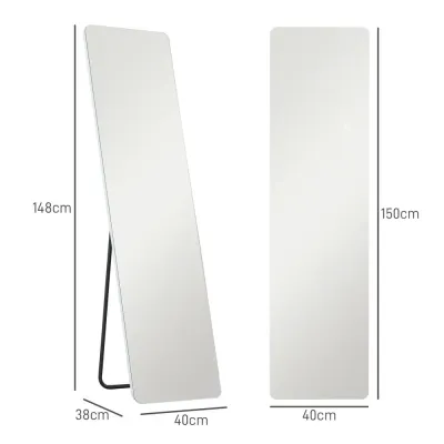 Helfigursspegel Golvspegel Transparent av Glas 150 x 40 cm