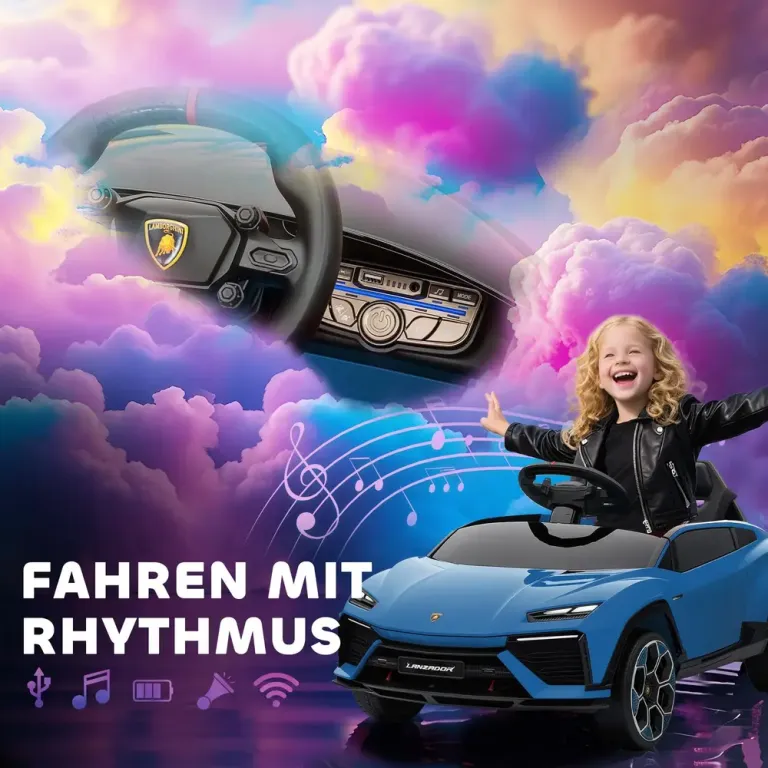Barnelbil 12 v Barnbil med 2, 4 Ghz Fjärrkontroll 2 Motorer