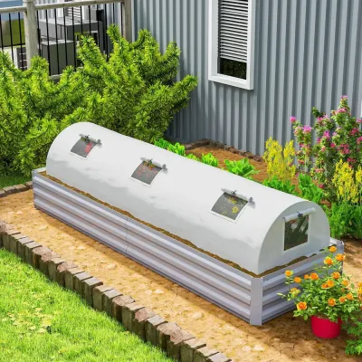 Litet Växthus Tunnelväxthus med Runt Tak 300 x 80 x 45 cm