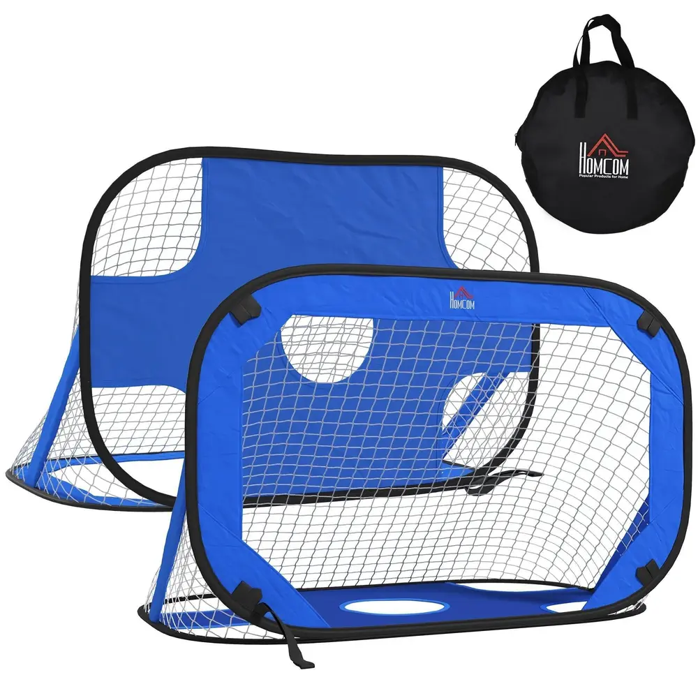 Pop Up Fotbollsmål 2-Pack Bärbara 123 x 80 x 80 Cm