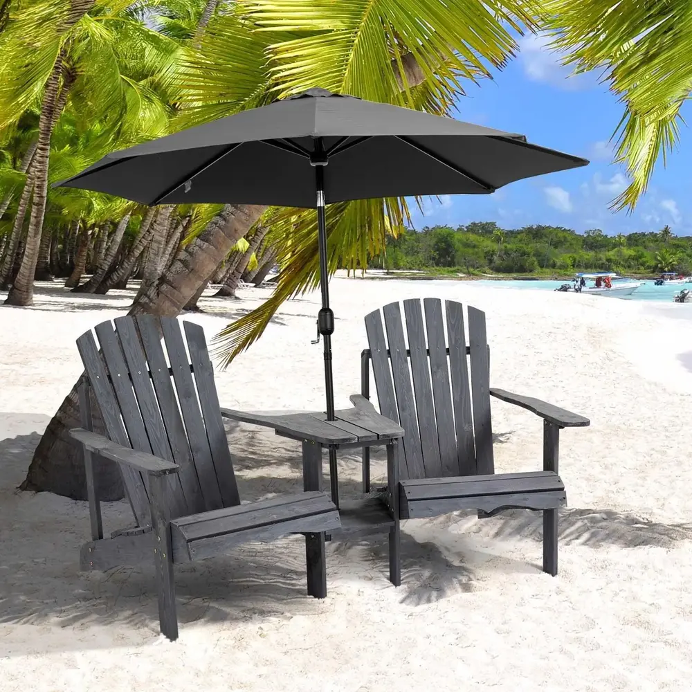 Adirondackstolar med Bord 3 Delar 170 x 87 x 92 Cm
