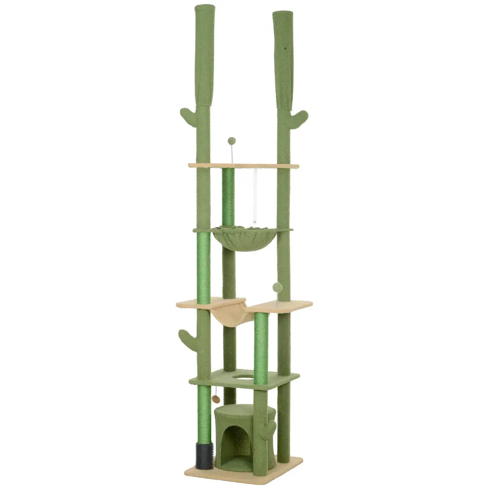 Klösträd Takhög Grön av Sisal och Plysch för 225-255 Cm