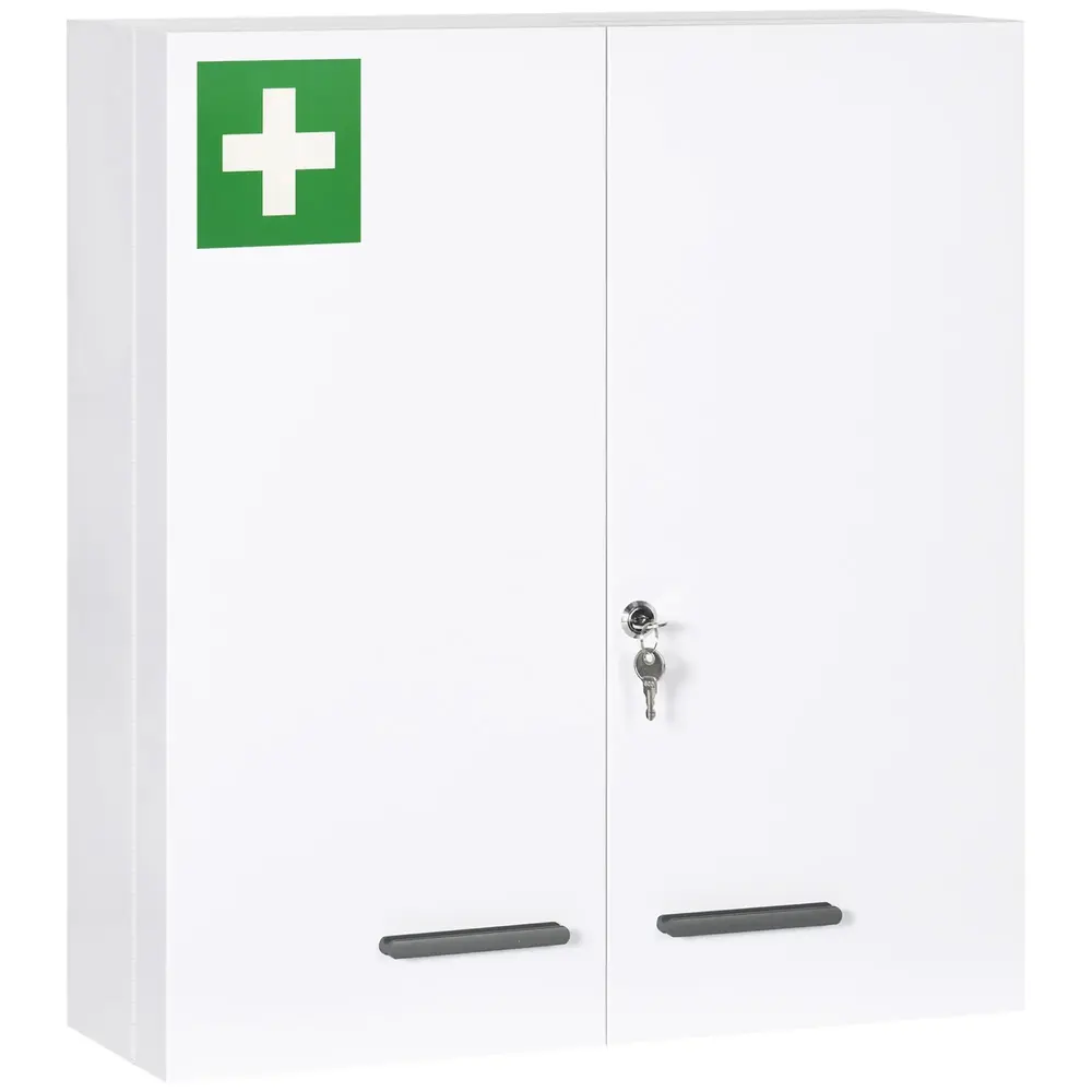Medicinskåp 6 Invändiga Fack Låsbart 55 x 18 x 60 Cm