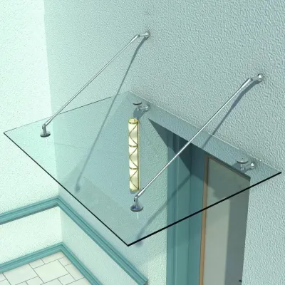 Entrétak i Härdat Glas 150 x 90 cm, Transparent