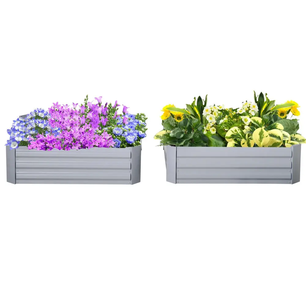 Blomlåda Set 2 Öppen Botten 100 x 100 x 30 Cm