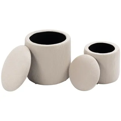 Ottomansk Pall Set om 2 40 x 40 x 41 cm