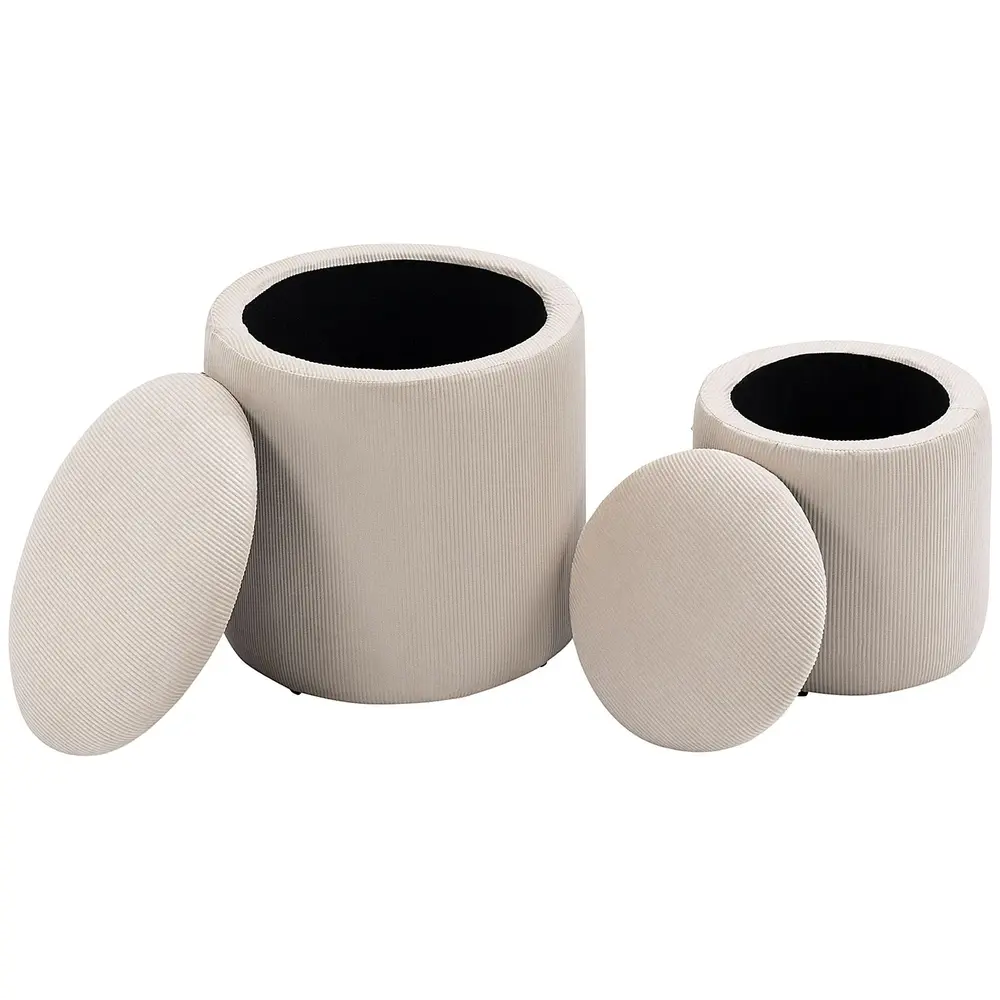 Ottomansk Pall Set Om 2 40 x 40 x 41 Cm