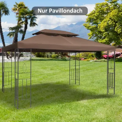 Paviljontak Prisvärd Mörkbrun Polyester för 3x4m