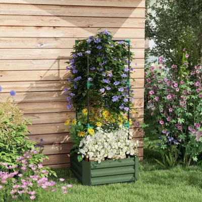 Odlingskrage Upphöjd Bänk Blomlåda Grön av G