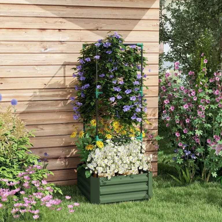 Odlingskrage Upphöjd Bänk Blomlåda Grön av G