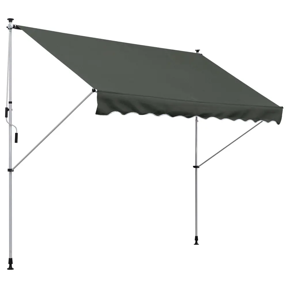 Klämmarkis med Handvev Höjdjusterbar Ledarmsmarkis 150 Cm