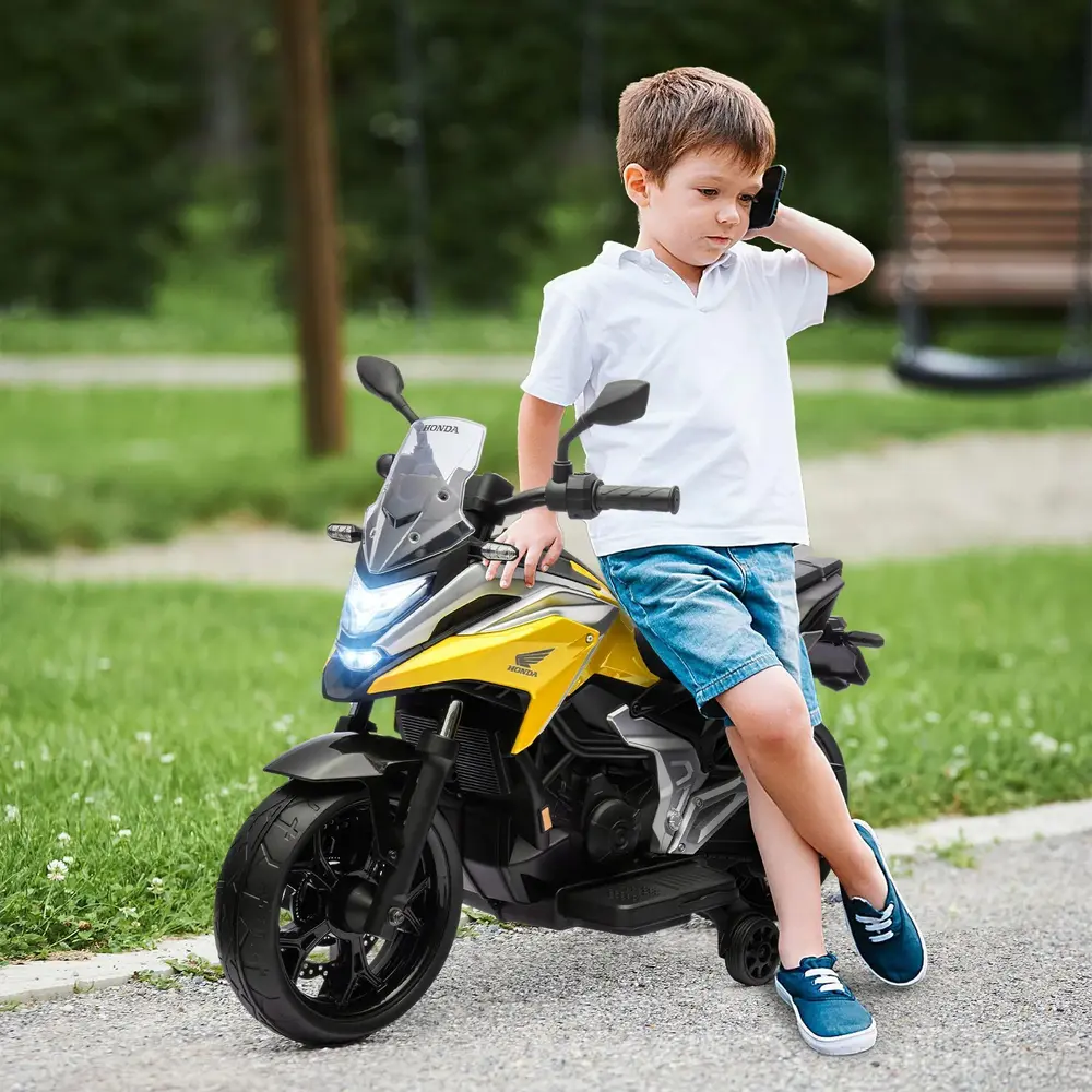 Elektrisk Barnmotorcykel Honda 3 Km/h med Musik och Ljus