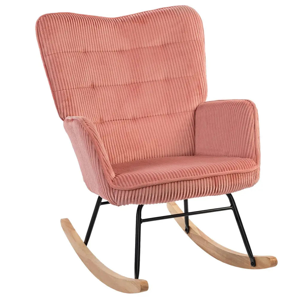 Gungstol Relaxstol Rosa av Manchesterlook och Trä Fåtölj