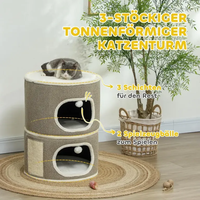Klöstunna 3 Våningar med Kattgrottor, Brun