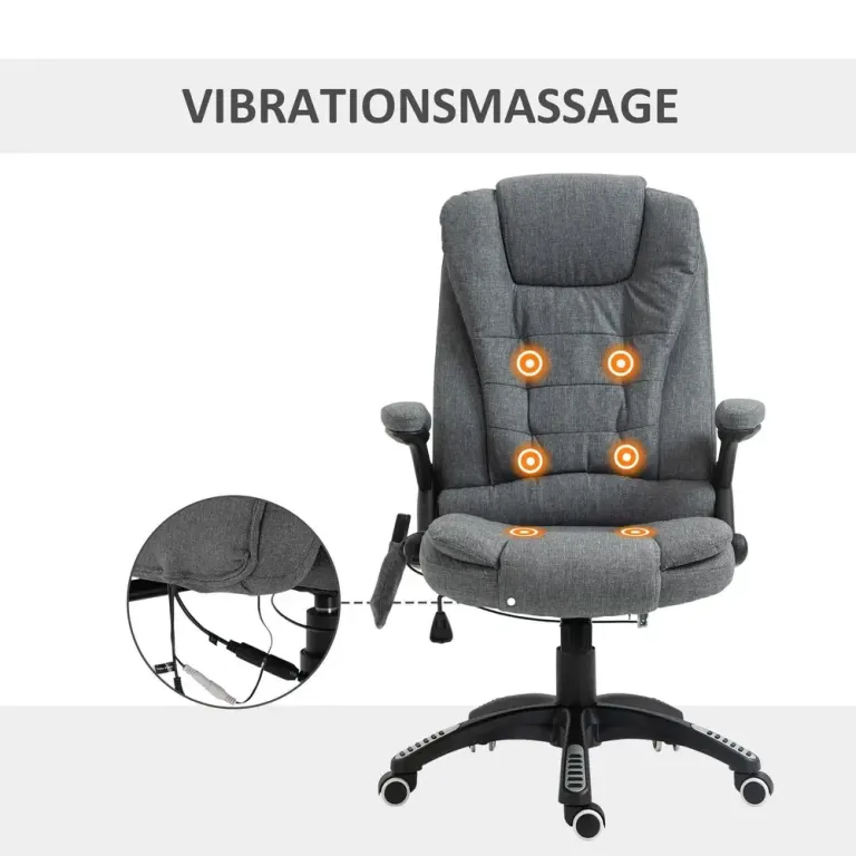 Ergonomisk Gamingstol Kontorsstol med Massage & Värme