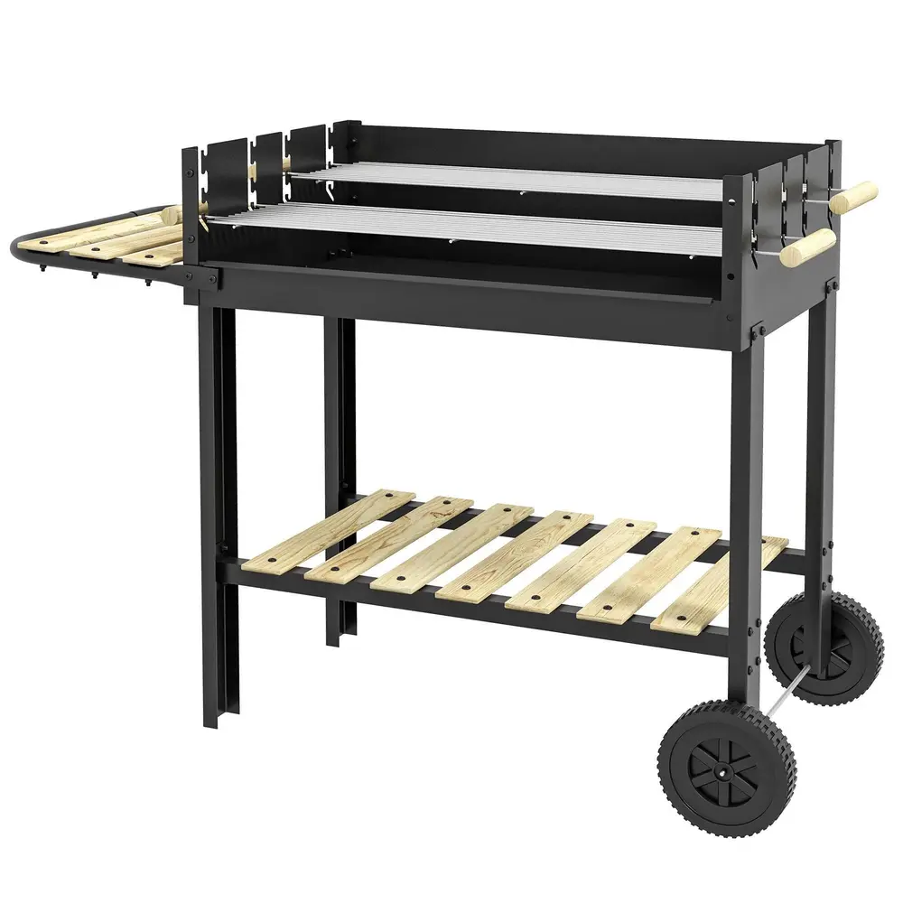 Kolgrill Campinggrill Svart av Metall 113 x 53,5 x 82,5 Cm