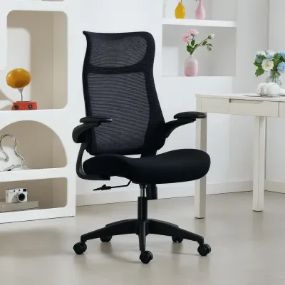 Ergonomisk Kontorsstol med 3d-Armstöd Meshrygg S-Format