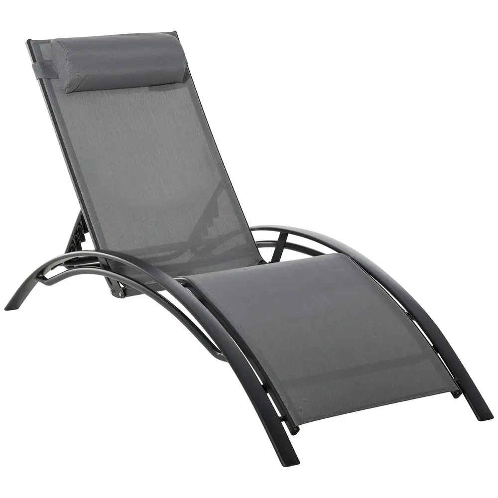 Solsäng i Aluminium Solstol med Hjul 171 x 64 x 82 Cm