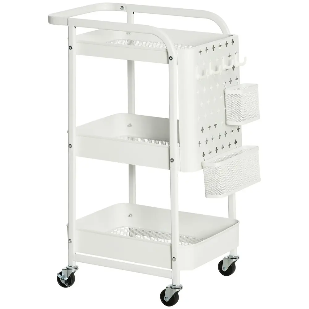 Rullvagn 3 Lådor Praktisk 51,5 x 32 x 75,6 Cm