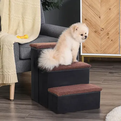 Hundtrappa Djurtrappa Hopfällbar med Förvaring
