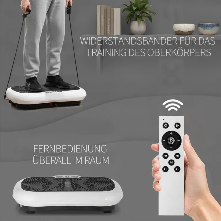 Vibrationsplatta med 99 Nivåer och Träningsband