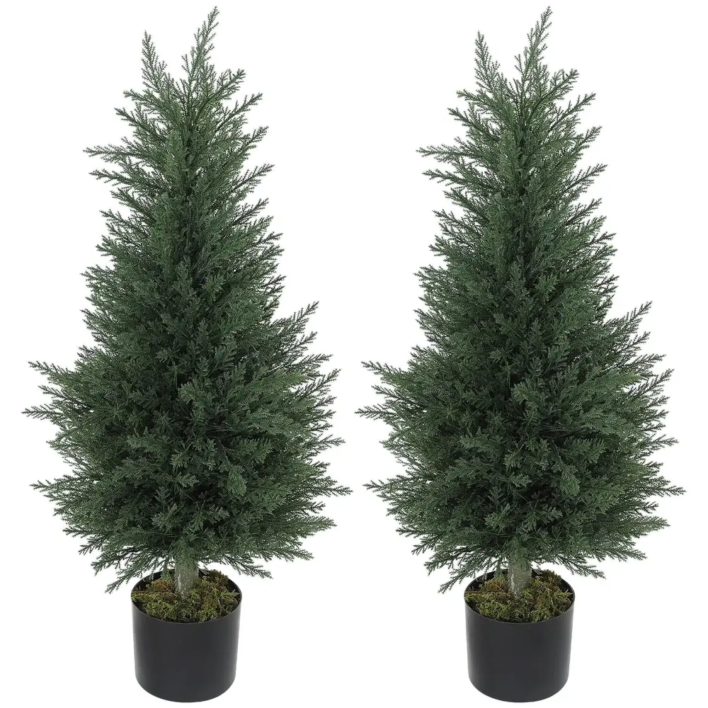 Konstgjorda Cypressväxter 2-pack 362 Blad och Kruka