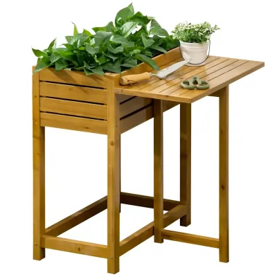 Odlingskrage Upphöjd Odlingslåda i Trä Plant