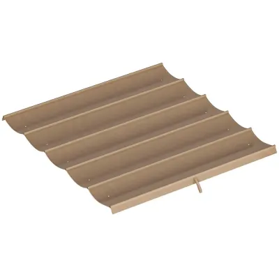 Pergolatak Prisvärd Brun Polyester för Pergola som 3 x 3 m