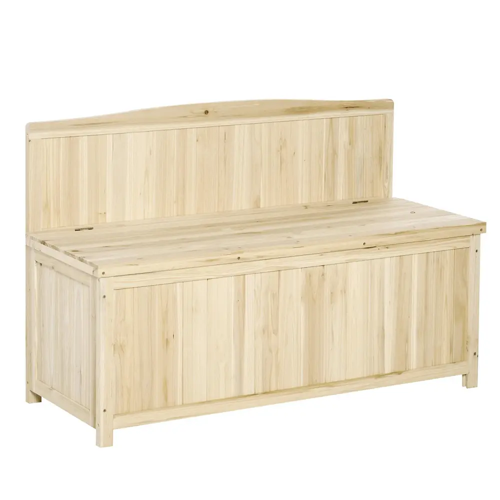 Trädgårdsbänk med Förvaring 2-Sitsig Bänk 115 x 45 x 75 Cm