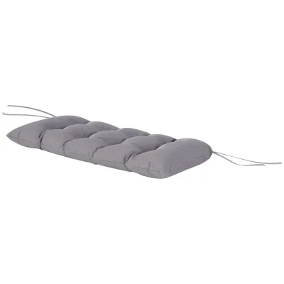 Bänkdyna Sittdyna med Remmar Grå av Tyg 105 x 46 x 12,5 cm