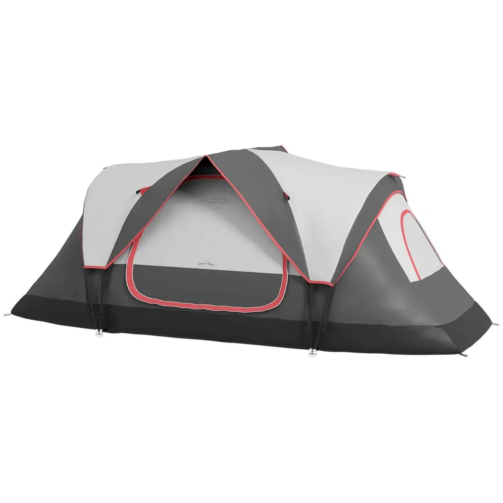 Campingtält Tunneltält för 8 Personer Grå av Polyester