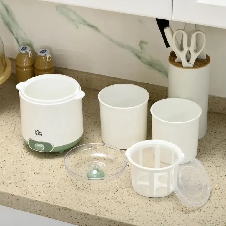 Yoghurtmaskin 1,5 l med Sil och Lock Grekisk Halkfria Fötter