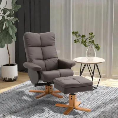 Relaxfåtölj med Fotpall och Förvaring 80 x 86 x 99 cm