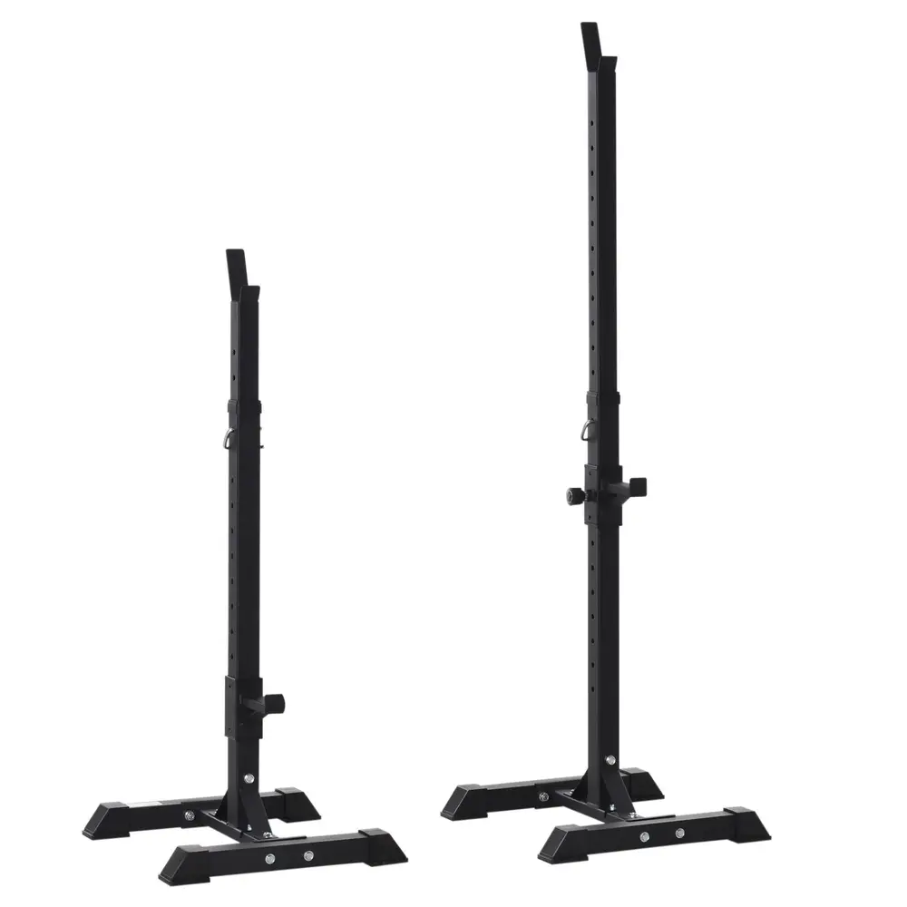 Hantelställ Skivstångsställ Set Om 2 Silver 105-160 Cm