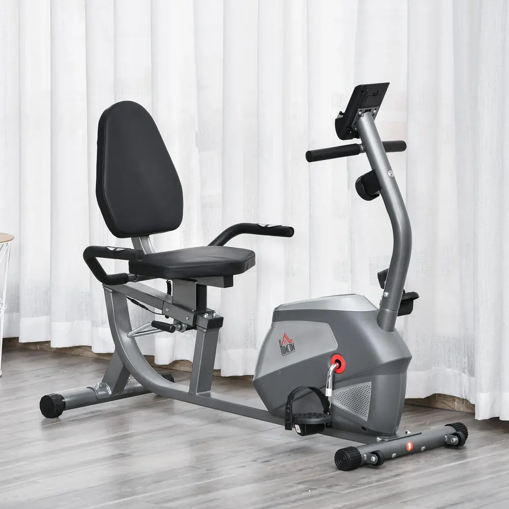 Liggande Motionscykel med LCD-Skärm 8 Nivåer Magnetiskt