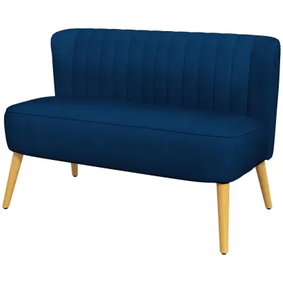 Soffa Retro Design 2-Sits Träben 117cm x 56,5cm x