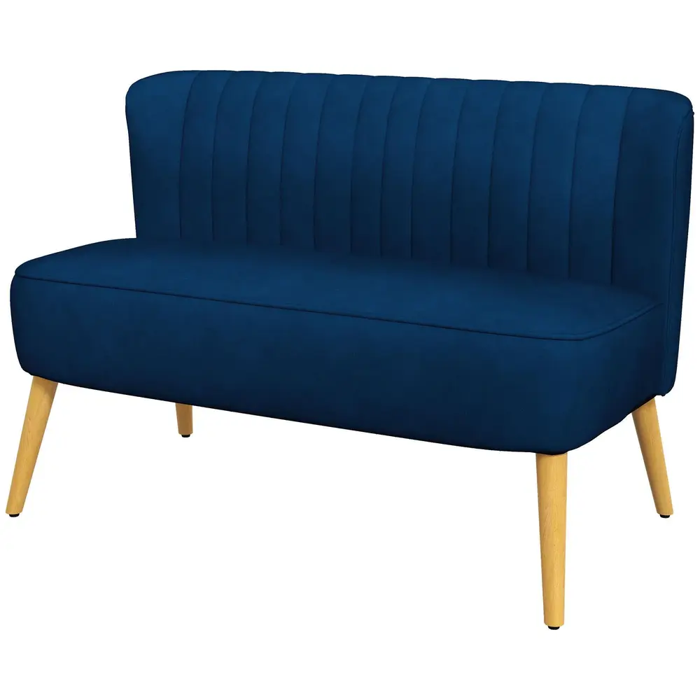 Soffa Retro Design 2-sits Soffa Träben 117cm x 56,5cm x