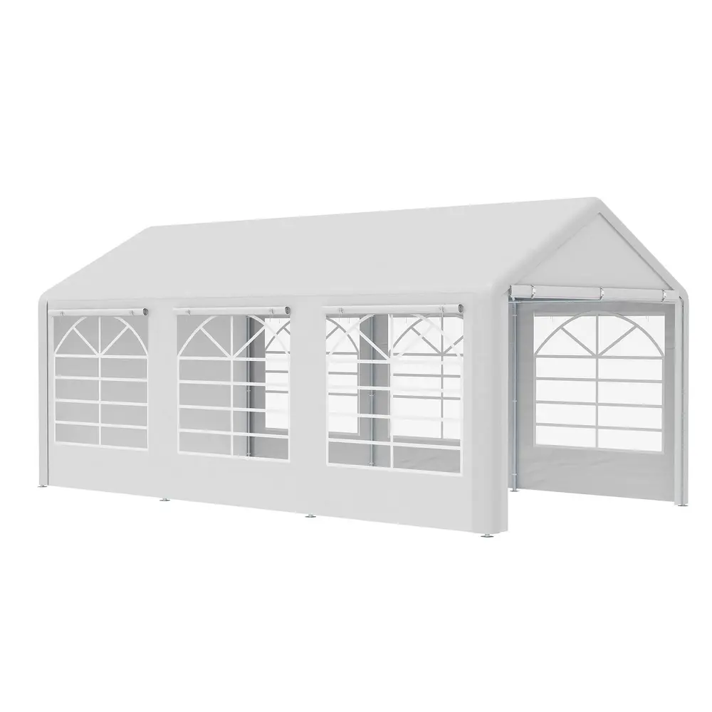 Stort Partytält med Fönster Rymlig Paviljong 4 3 x 6 M