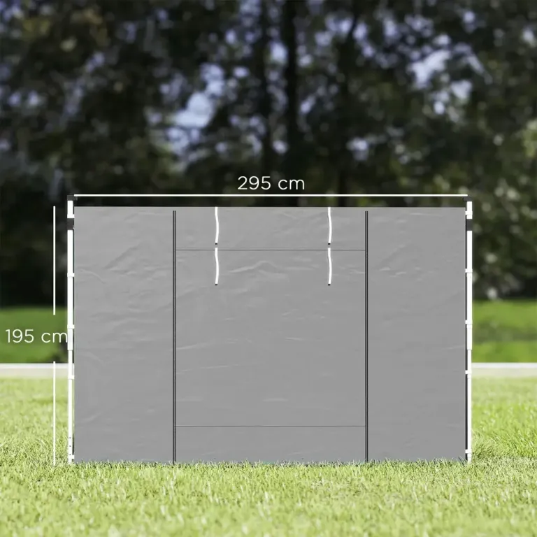 Paviljonggardiner 2-pack med Fönster och Dörrar 3 x 3 m
