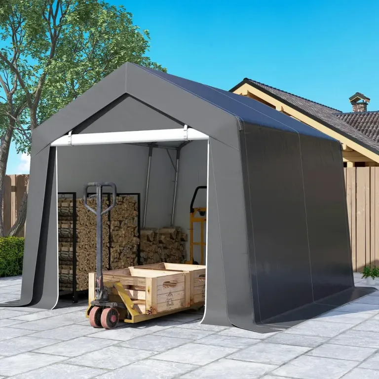 Garagetält med Rullport och Ventilation 3 x 3 m, Grå