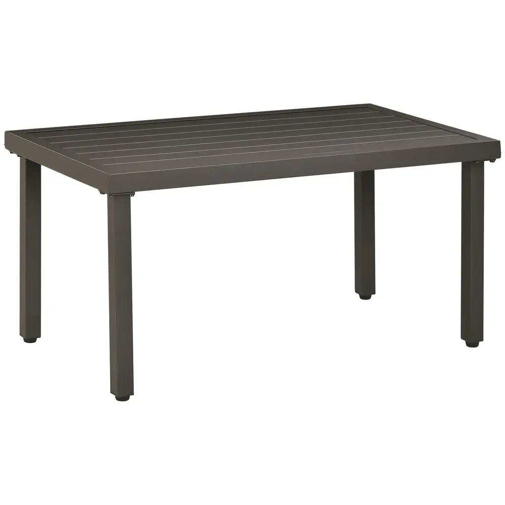 Trädgårdssidobord Stålstomme Brun 91 x 51 x 46 Cm