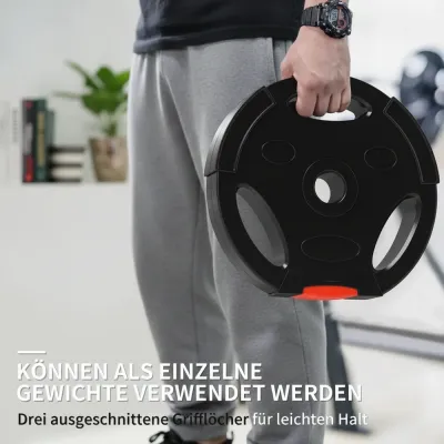 Viktskivor 4-Pack (2x10 kg + 2x5 kg), Svart