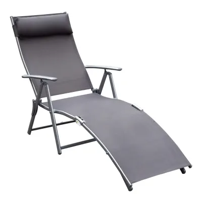 Solstol med Mjuk Dyna Hopfällbar 137 x 63,5 x 100,5 cm