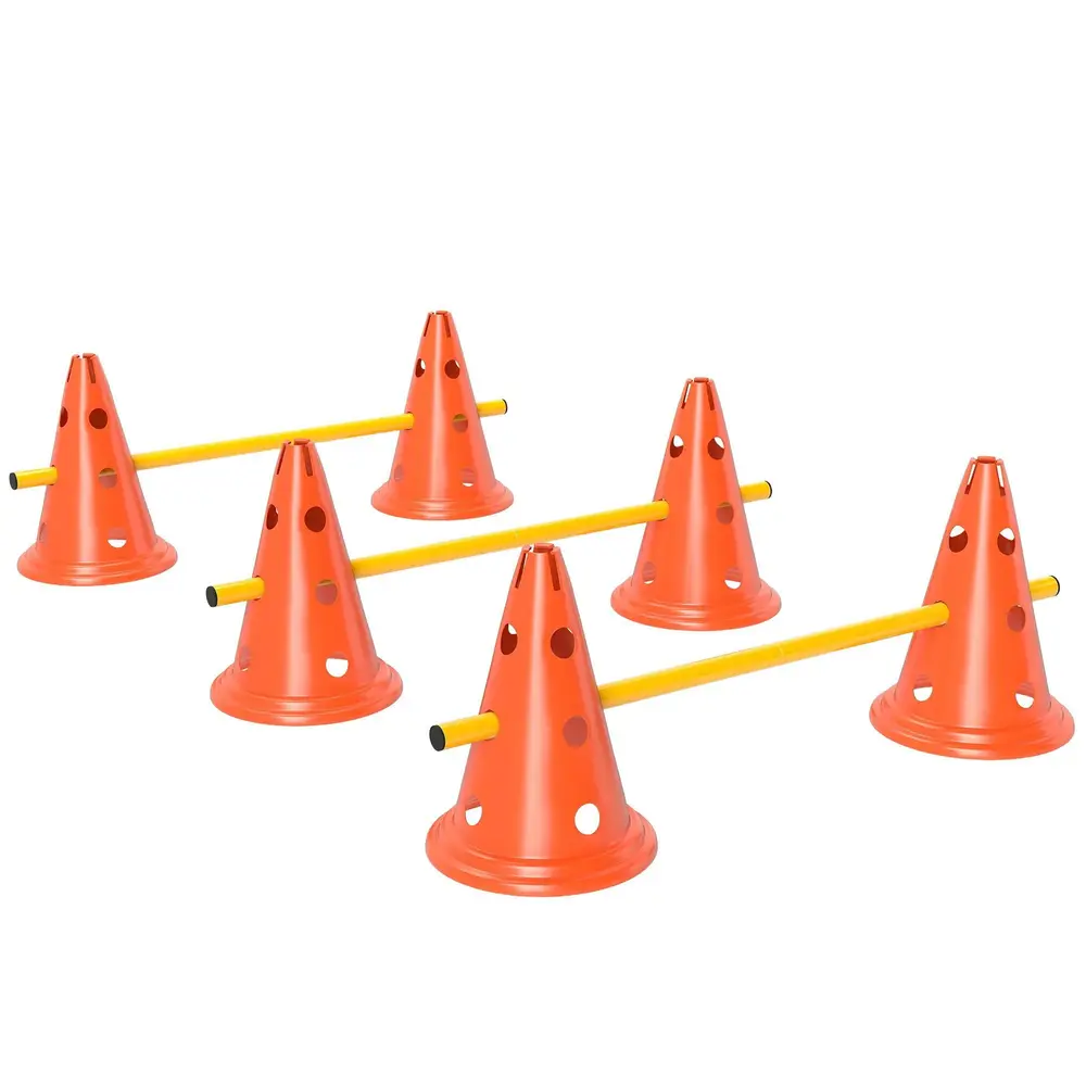 Agilityset för Hundar 3-delat 6 Koner 3 Hinder