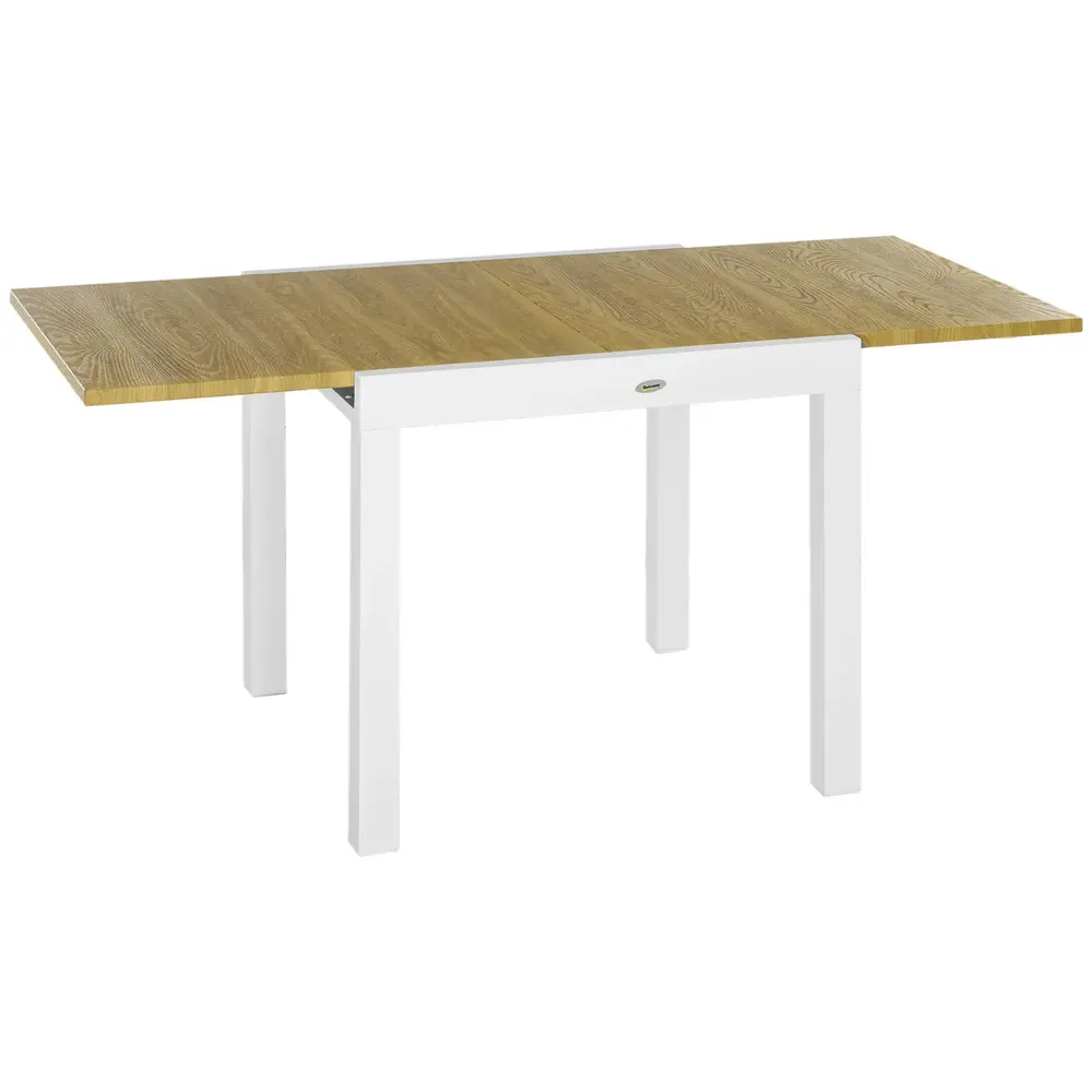Utdragbart Trädgårdsbord Matbord Vit 80-160 x 80 x 75 Cm