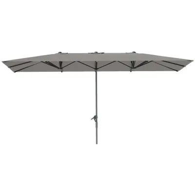 Dubbelparasoll Marknadsparasoll med Vev 451 x 264 cm