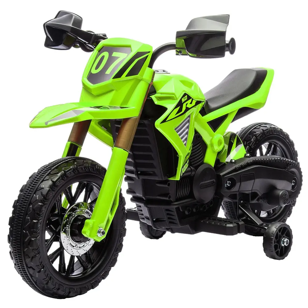 Elmotorcykel Barnmotorcykel Grön av Plast och Metall