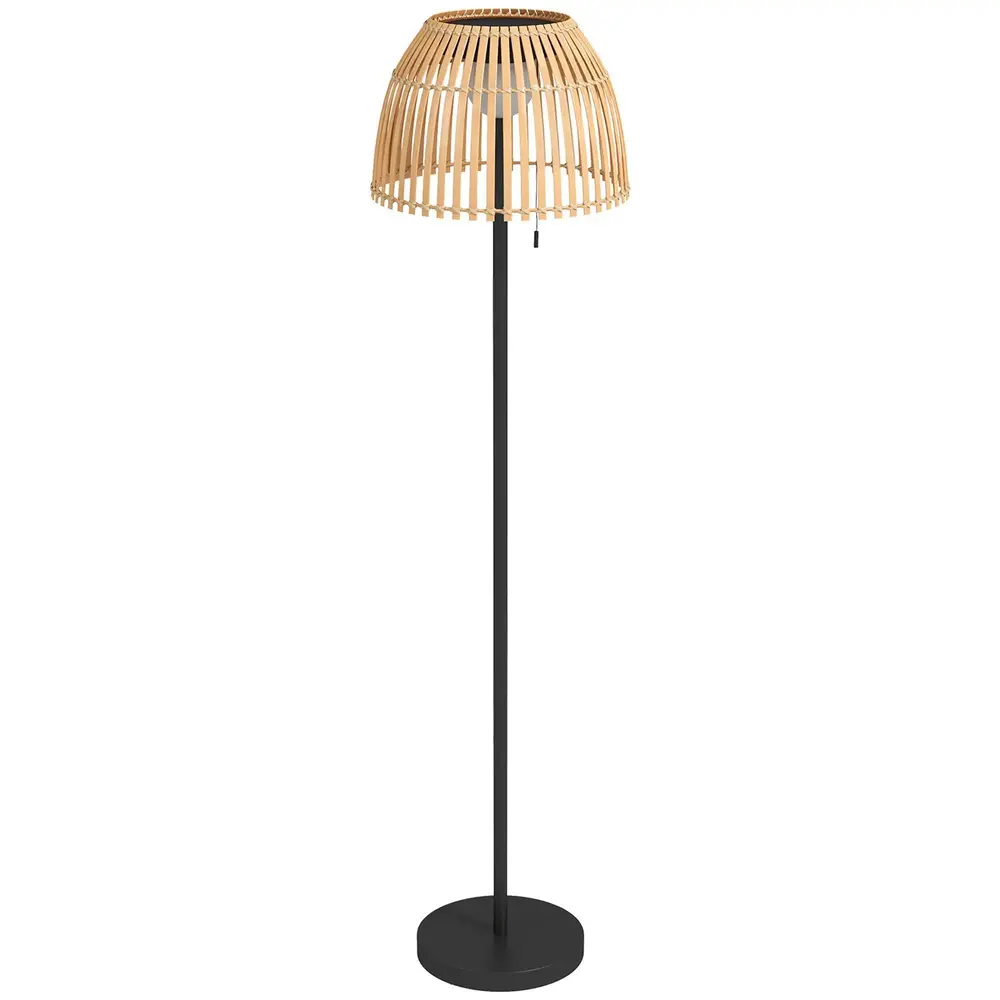 Solcellsgolvlampa Utomhuslampa Varmvit av Plast USB